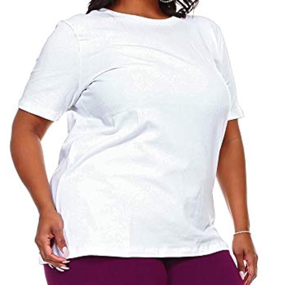 Cotton round neck boxy fit top